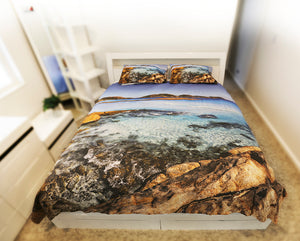 luckybay rocks and sea doona cover image