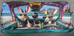 kangaroos car foldable sunshade