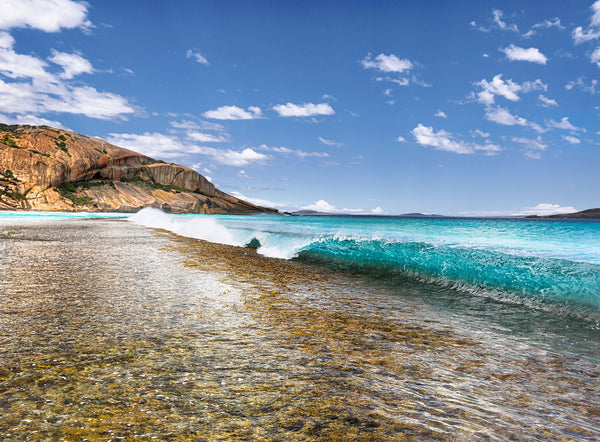 Rectangular West Beach Wave Print